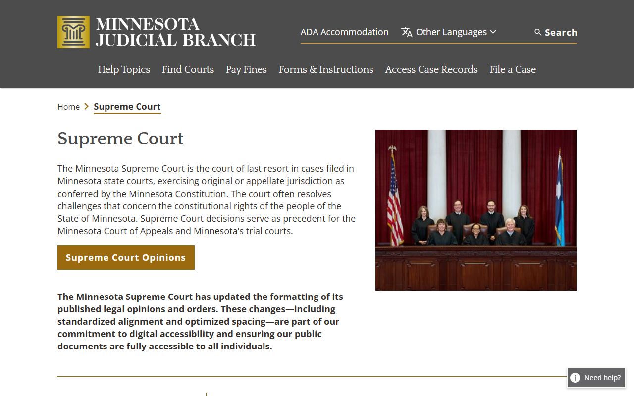 Kandiyohi County District Court Minnesota Supreme Court information