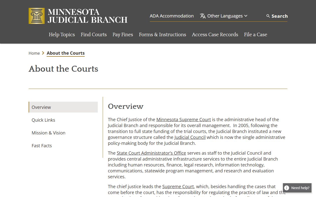 Kandiyohi County District Court Minnesota court structure overview