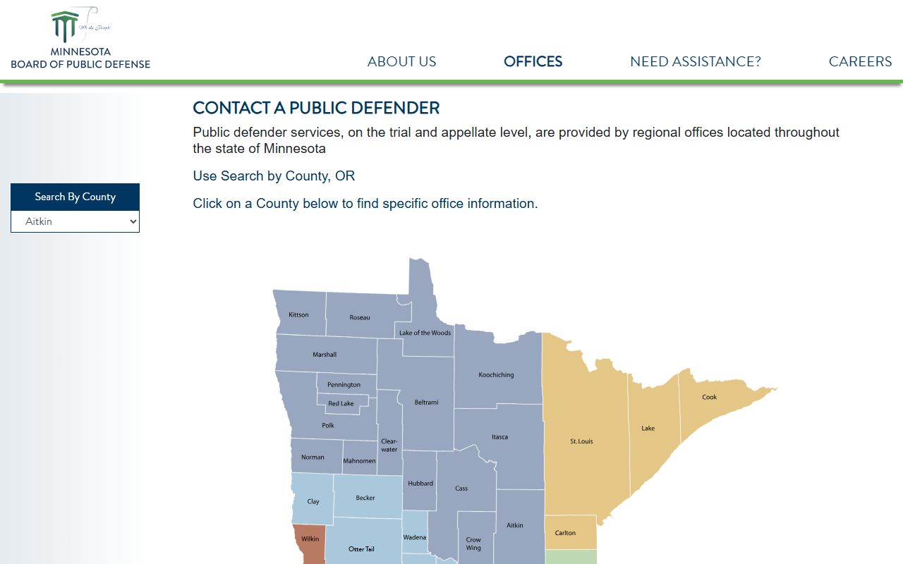 Kandiyohi County criminal court records public defender office resource